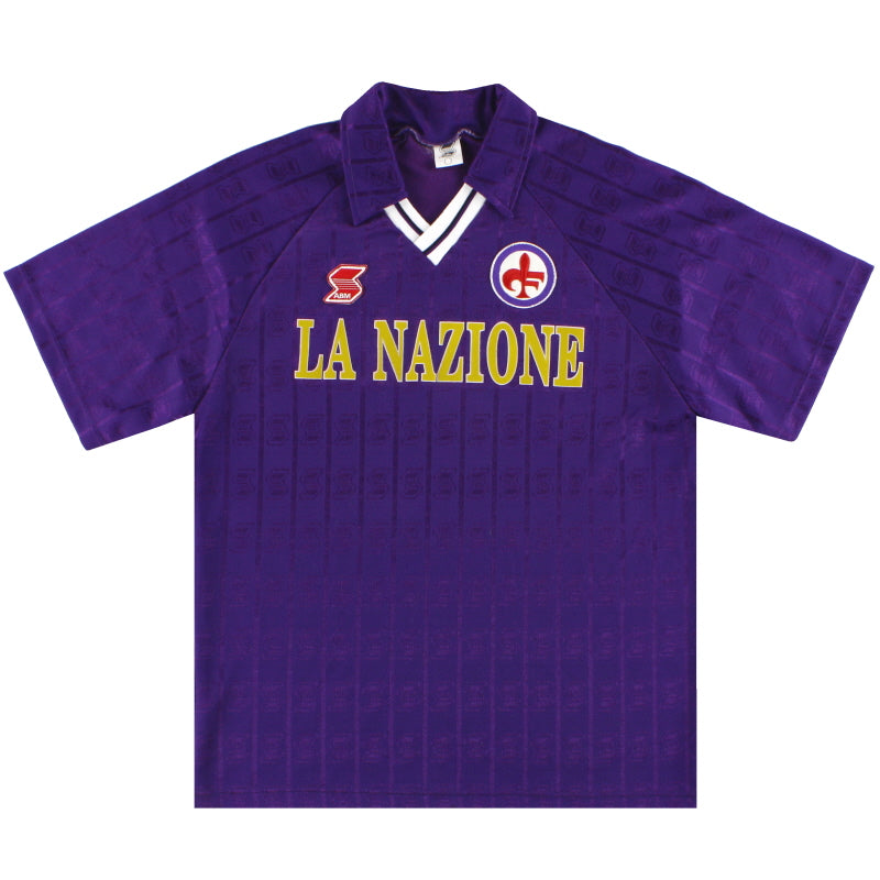 1990-91 Fiorentina Home Shirt L Football Shirt
