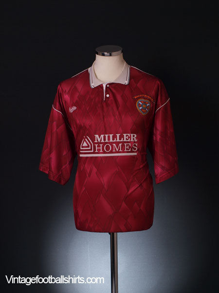 1990-91 Hearts Home Shirt L Football Shirt