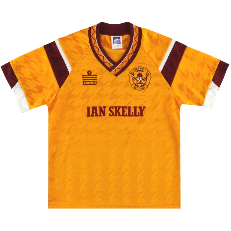 1990-91 Motherwell Admiral Home Shirt L.Boys Football Shirt
