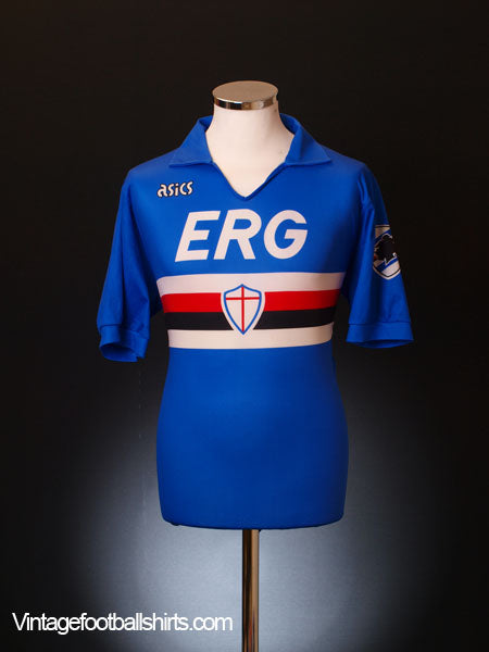 1990-91 Sampdoria Home Shirt L Football Shirt