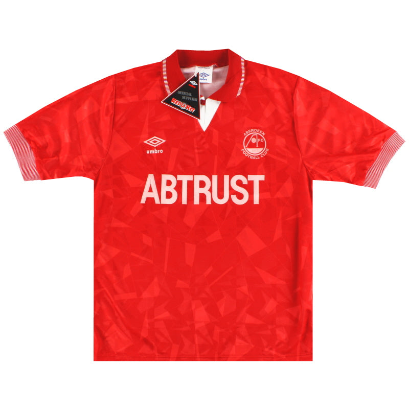 1990-92 Aberdeen Umbro Home Shirt *w/tags* M Football Shirt