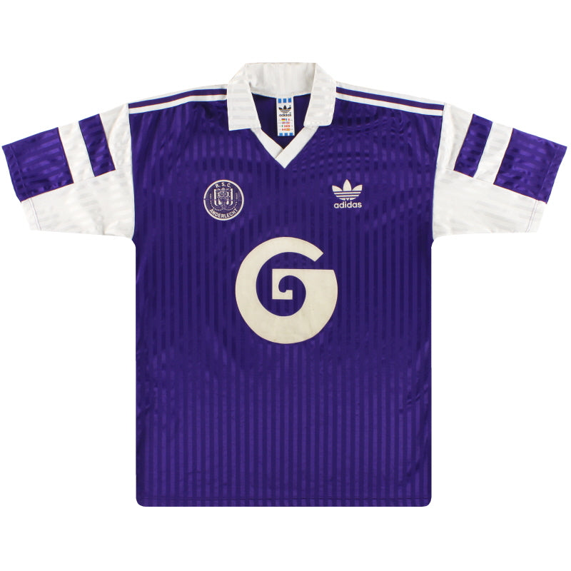 1990-92 Anderlecht adidas Away Shirt L Football Shirt