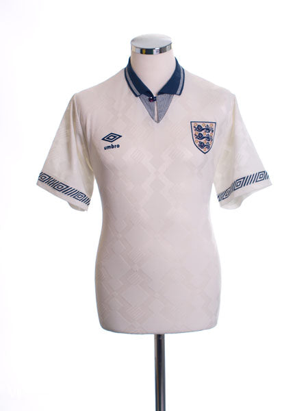 1990-92 England Home Shirt XL Football Shirt