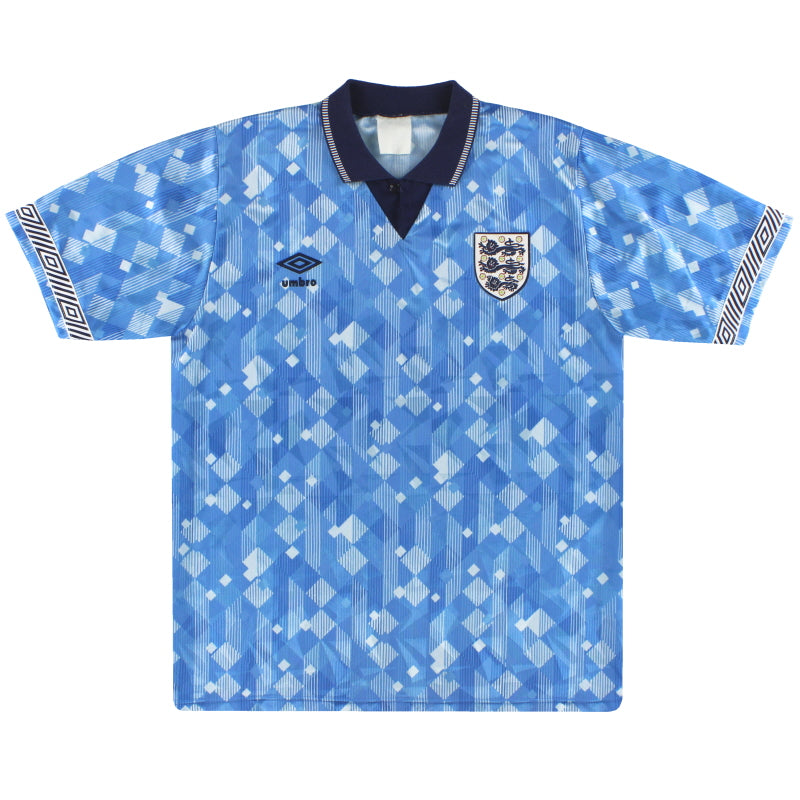 1990-92 England Umbro Third Shirt L Football Shirt