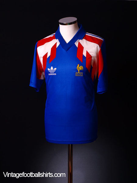 1990-92 France Home Shirt M Football Shirt