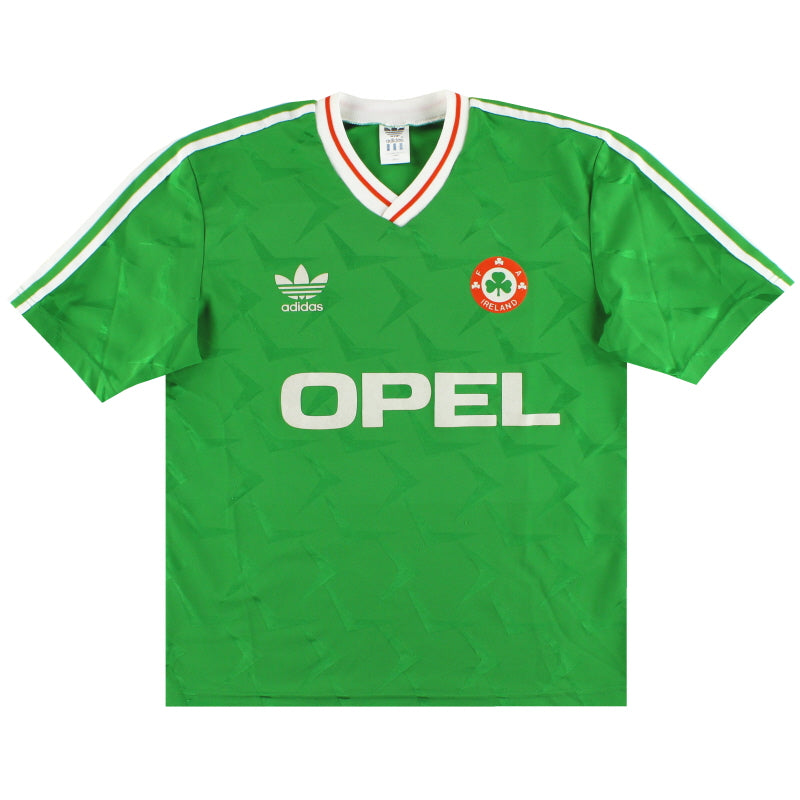 1990-92 Ireland adidas Home Shirt M Football Shirt