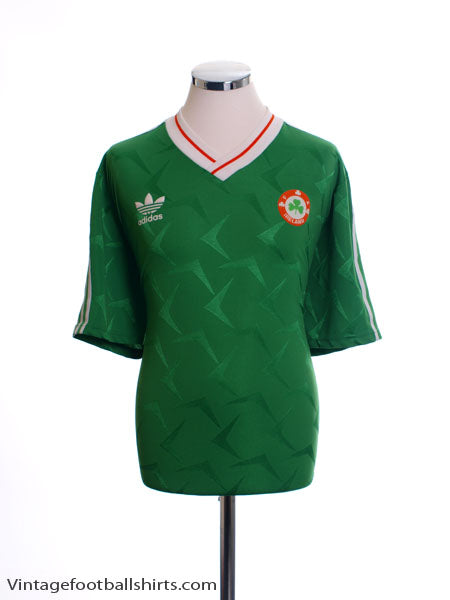 1990-92 Ireland Home Shirt L Football Shirt
