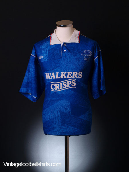 1990-92 Leicester Home Shirt L Football Shirt