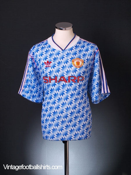 1990-92 Manchester United Away Shirt M Football Shirt