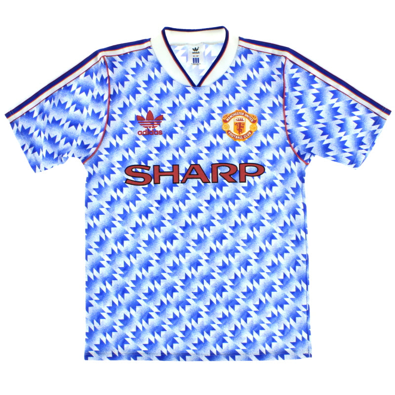 1990-92 Manchester United Away Shirt S Football Shirt