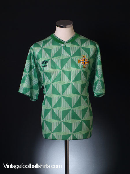 1990-92 Northern Ireland Home Shirt L Football Shirt