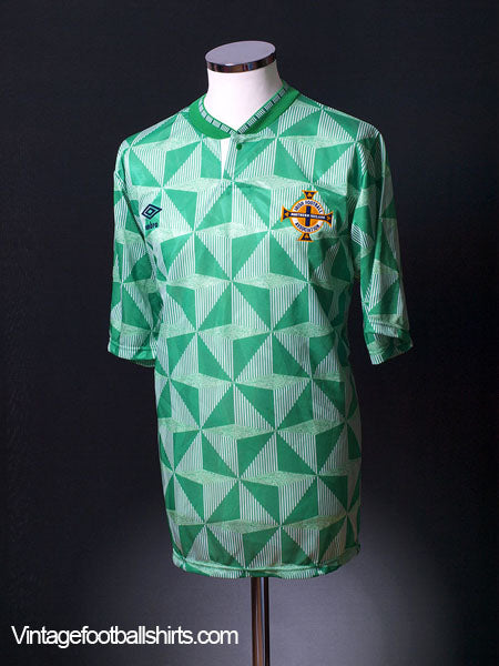 1990-92 Northern Ireland Home Shirt *Mint* XL Football Shirt