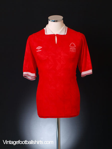 1990-92 Nottingham Forest Home Shirt L Football Shirt