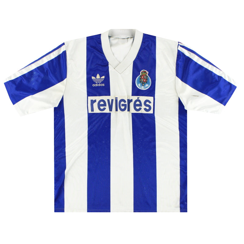 1990-92 Porto adidas Home Shirt L Football Shirt