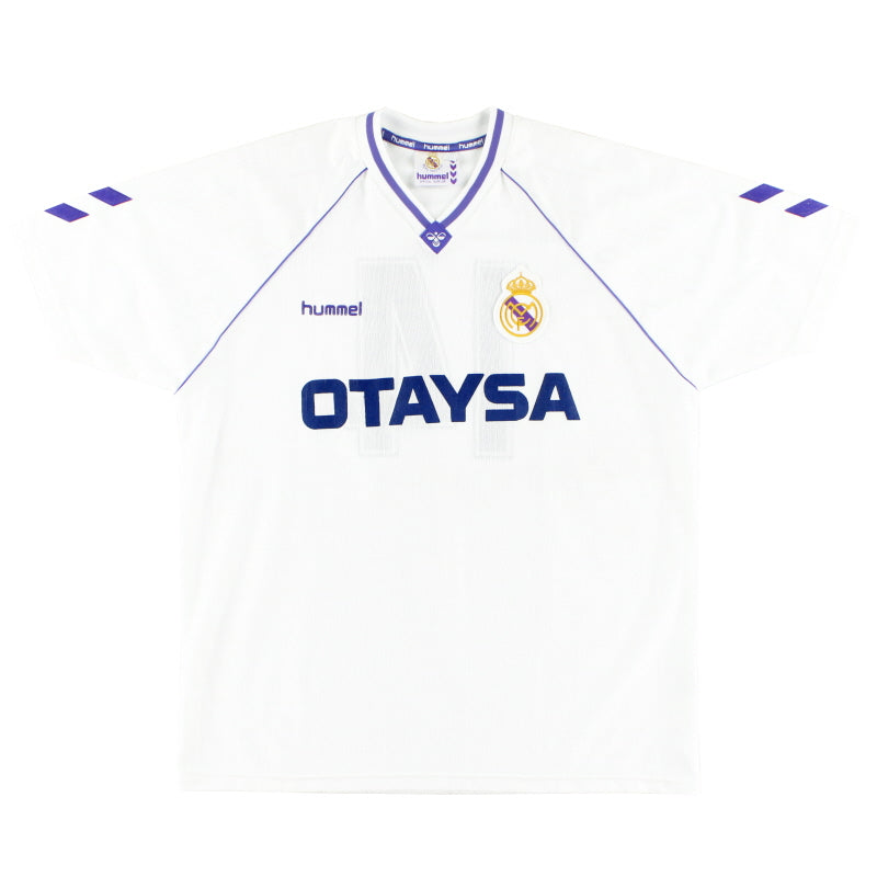 1990-92 Real Madrid Match Issue Home Shirt #14 XL Football Shirt