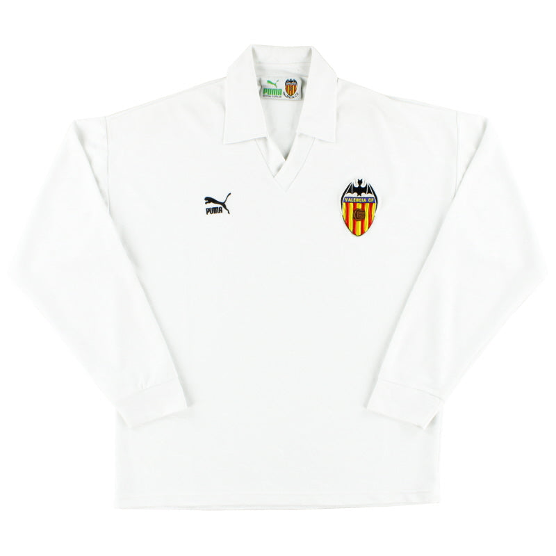 1990-92 Valencia Home Shirt L/S L Football Shirt
