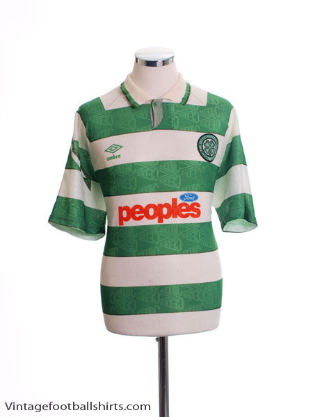 1991-92 Celtic Home Shirt XL Football Shirt