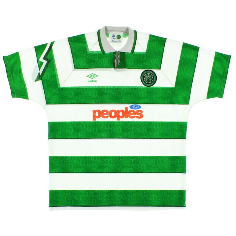 1991-92 Celtic Home Shirt XL Football Shirt