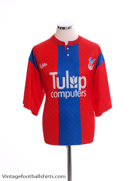 1991-92 Crystal Palace Home Shirt L Football Shirt