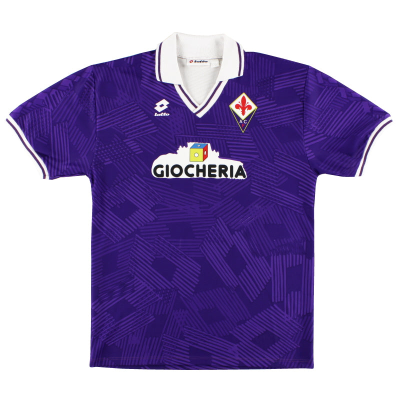 1991-92 Fiorentina Match Issue Home Shirt #2 XL Football Shirt