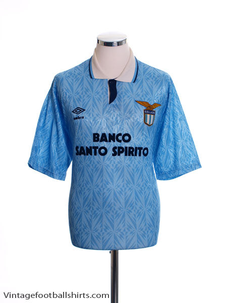 1991-92 Lazio Home Shirt *Mint* XL Football Shirt