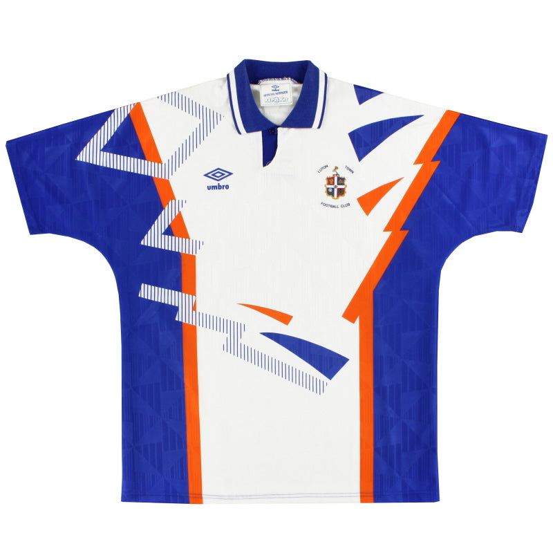 1991-92 Luton Town Umbro Home Shirt M Football Shirt