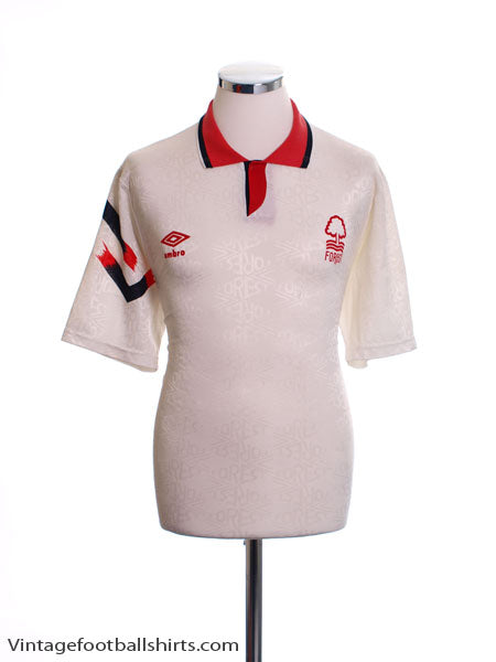 1991-92 Nottingham Forest Away Shirt L Football Shirt