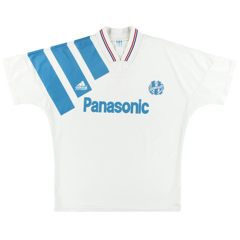1991-92 Olympique Marseille adidas Home Shirt *Mint* XL Football Shirt