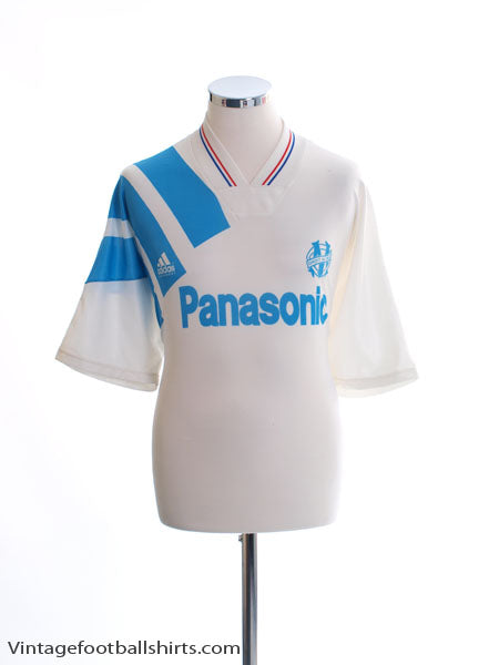 1991-92 Olympique Marseille Home Shirt XL Football Shirt