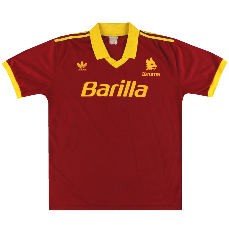 1991-92 Roma adidas Home Shirt #11 XL Football Shirt