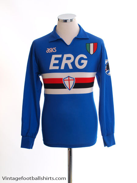1991-92 Sampdoria Home Shirt L/S S Football Shirt