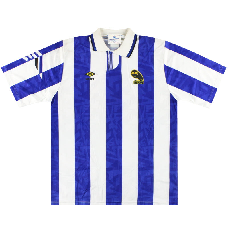 1991-92 Sheffield Wednesday Umbro Home Shirt L Football Shirt