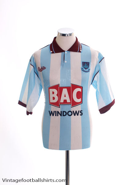 1991-92 West Ham Away Shirt S Football Shirt