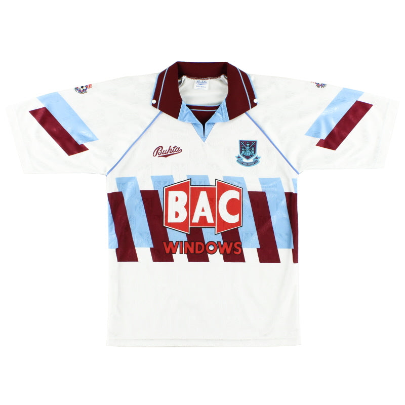 1991-92 West Ham Bukta Third Shirt L Football Shirt