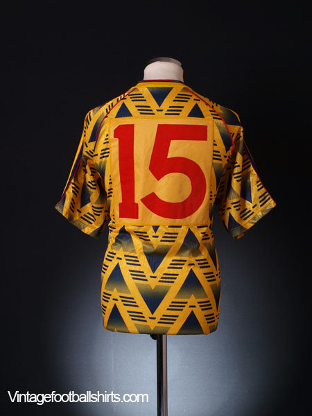 1991-93 Arsenal Player Issue Away Shirt #15 L Football Shirt