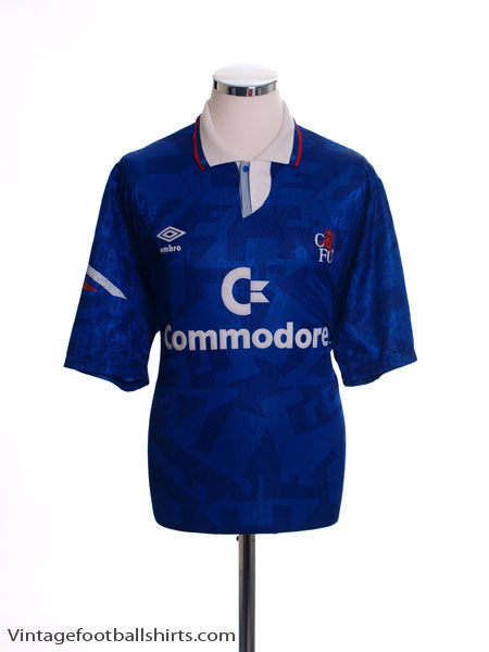 1991-93 Chelsea Home Shirt L Football Shirt