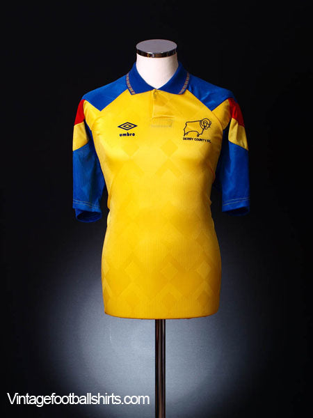 1991-93 Derby County Third Shirt L Football Shirt