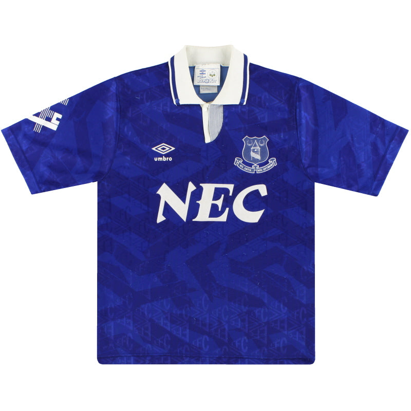 1991-93 Everton Umbro Home Shirt S Football Shirt