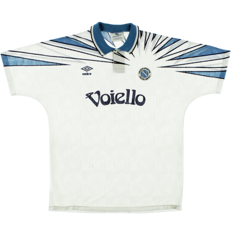 1991-93 Napoli Umbro Away Shirt XL Football Shirt