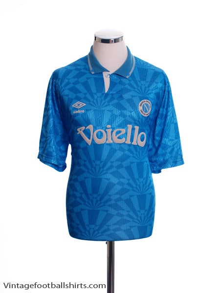 1991-93 Napoli Home Shirt XL Football Shirt
