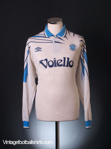 1991-93 Napoli Player Issue Away Shirt #15 L/S L Football Shirt