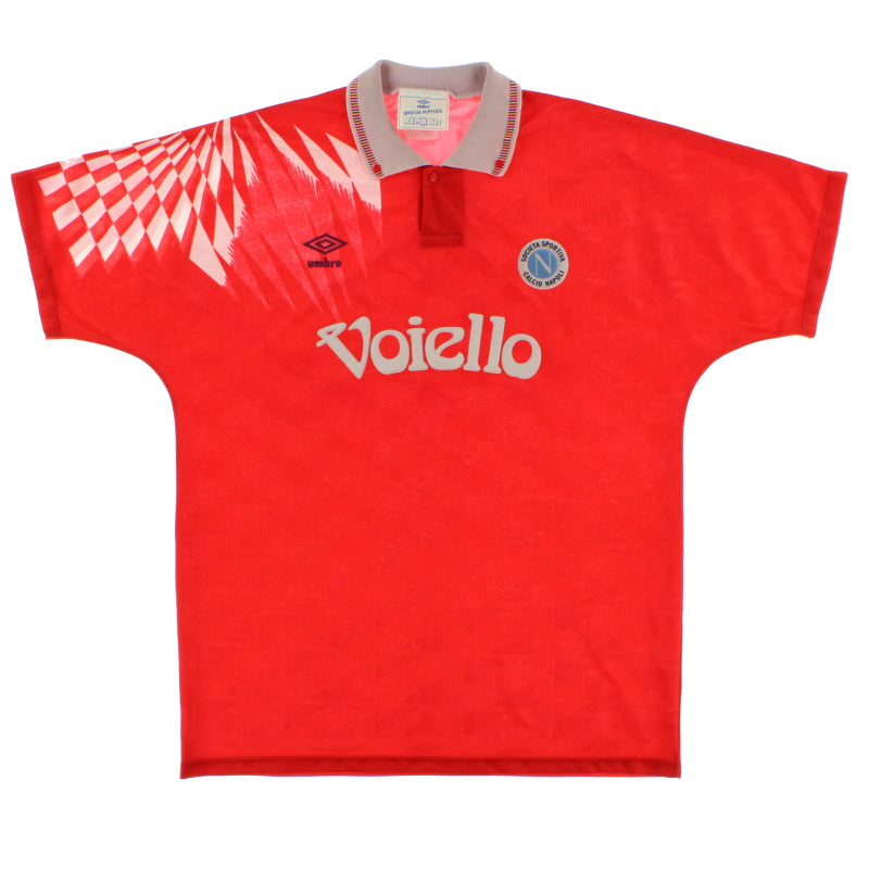 1991-93 Napoli Third Shirt L Football Shirt