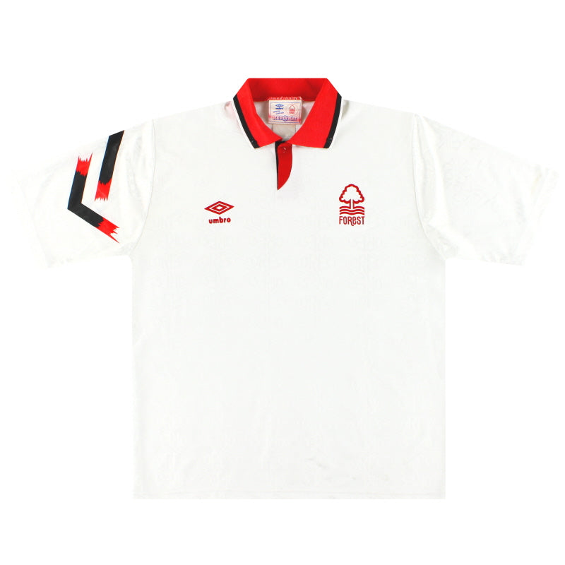1991-93 Nottingham Forest Umbro Away Shirt L Football Shirt