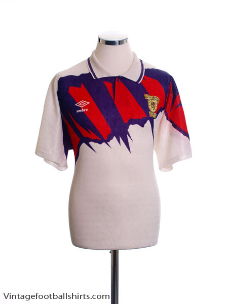 1991-93 Scotland Away Shirt L.Boys Football Shirt