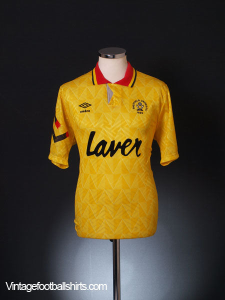 1991-93 Sheffield United Away Shirt L Football Shirt