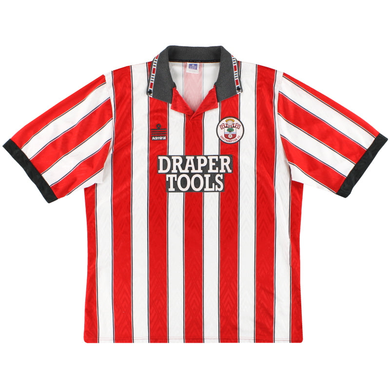 1991-93 Southampton Admiral Home Shirt XL Football Shirt