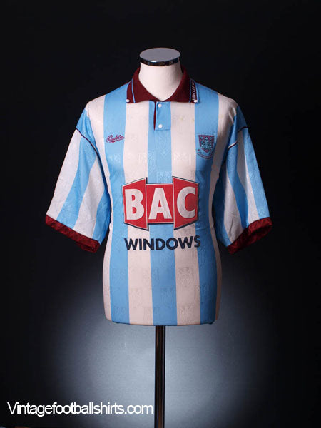1991-93 West Ham Away Shirt L Football Shirt