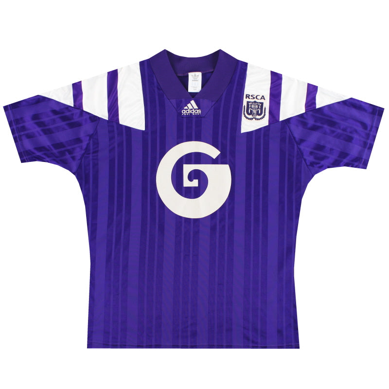 1992-93 Anderlecht adidas Away Shirt L Football Shirt