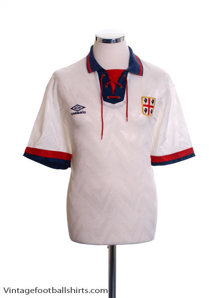 1992-93 Cagliari Away Shirt L Football Shirt