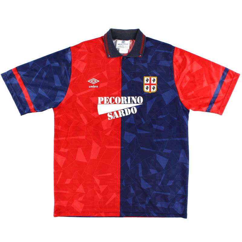 1992-93 Cagliari Umbro Home Shirt XL Football Shirt
